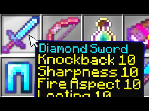 Minecraft Skywars but you can use infinite enchants...