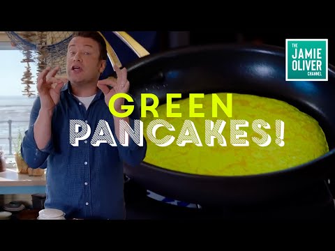 How To Make A GREEN Pancake! Jamie Oliver