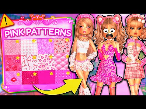 ONLY Using PINK PATTERNS For EVERY Theme & Outfit In DRESS TO IMPRESS! | ROBLOX