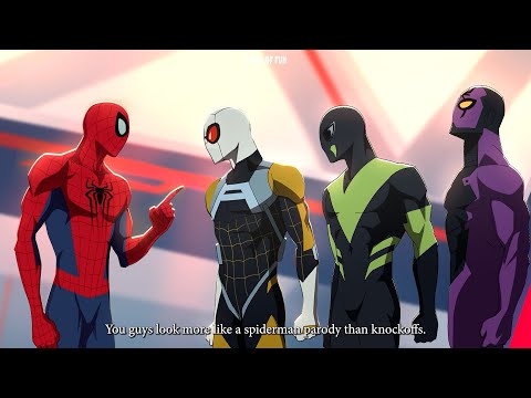 Spiderman  & Spider Society REACT to Web Weaver, Agent Spider, and Black Spider Knockoffs!