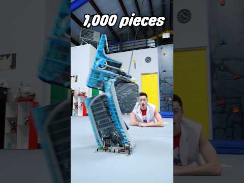 1 to 1,000 piece LEGO WRECKING BALL… with ​⁠@Brick_Science #lego