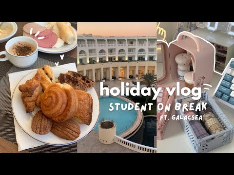 Birthday vlog 🍞 5-star hotel, what I eat, student on break, birthday, hot chocolate, ft. Galacsea