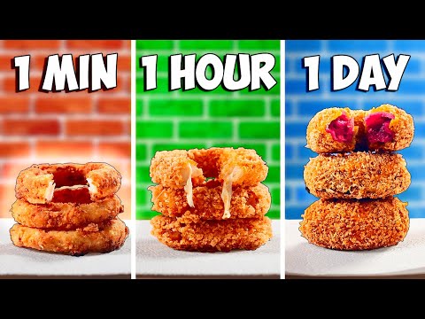 1 minute vs 1 hour vs 1 day onion rings