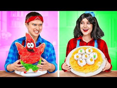 BOYS vs. GIRLS: Chefs Cooking Battle 👨‍🍳🍕🔥 Who’s the Better Cook? Kitchen Hacks by 123 GO FOOD