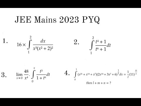 4 PYQ solved of JEE MAIN 2023 | Definite Integral