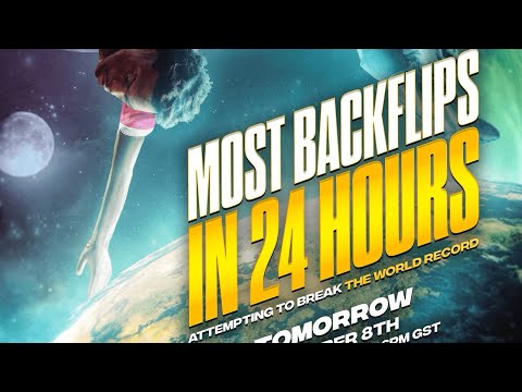 Attempting the MOST BACKFLIPS in 24 HOURS Pt. 2 (WORLD RECORD)