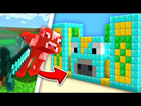 Minecraft but MOBS spawn CUSTOM STRUCTURES