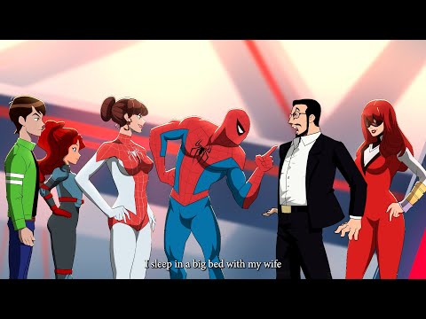 Spiderman Peter Parker -18119 and Spinneret and Spiderling, Ben 10 Reacts to Jackpot and Paul