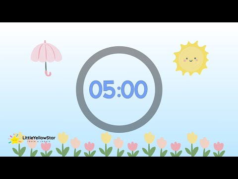 Cute Spring Timer For Kids - 5 Minutes Countdown Timer For Kids With Music | Classroom Timer