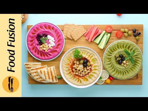 Restaurant Style Hummus 3 Different ways Ramadan Special Recipe By Food Fusion