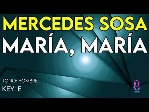 Mercedes Sosa - María, María - karaoke Instrumental - Hombre