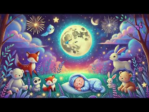 Moon & Stars Lullaby for Babies ❤️| Soothing Voice & Relaxing Sleep Music | Fall Asleep In 3 Minutes