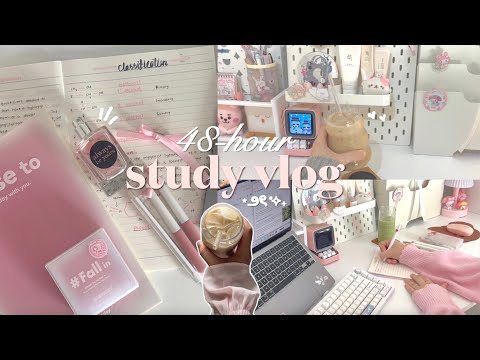 48-hour study vlog 📖🤍finals week prep, lots of coffee, 6am morning routine, productive exams week