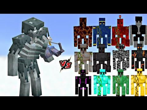 Minecraft All Golems vs Mutant Stray – Epic Battle!