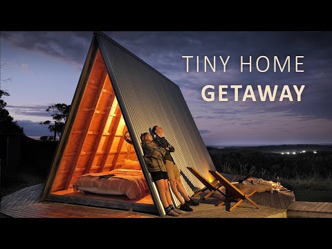 A day in a TINY HOME [ Glam Camping OFF-GRID in a COSY HUT | Rain Forest Views | Relaxing ASMR ]