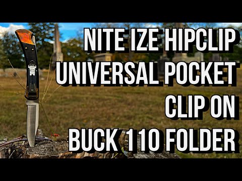 Nite Ize HipClip Universal Pocket Clip On Buck 110 Folding Hunter Knife