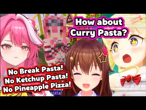 Watame and Sora Ask Raora if They Can Break Pasta and Put Pineapple on Pizza...【Hololive】