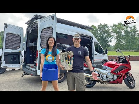 Gearing Up for a Motorcycle Camper Van Road Trip | Van Life