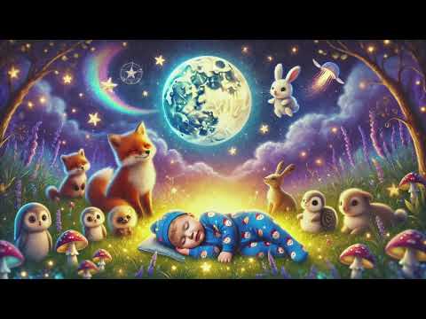 Zoo Animals Lullaby for Babies 🙉🐶 | Soothing Sleep Music with Cute Animal Friends 💤 🌙