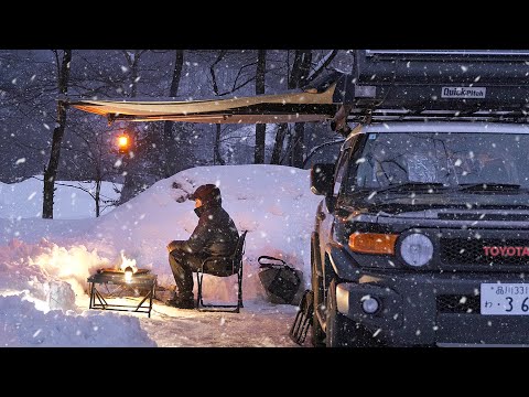 I FLEW 7300km to CAMP here in SNOW - SOLO Camping in Japan [ Relaxing ASMR ]