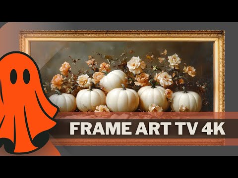 Elegant Pumpkins and Roses Art Slideshow | Halloween for your TV | Frame Art 4K | 3 Scenes | 4k