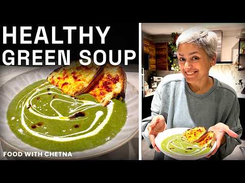 Healthy delicious GREEN SOUP - full of goodness!