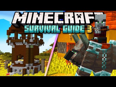 Surviving Our First Pillager Raid! ▫ Minecraft Survival Guide S3 ▫ Tutorial Let's Play [Ep.48]