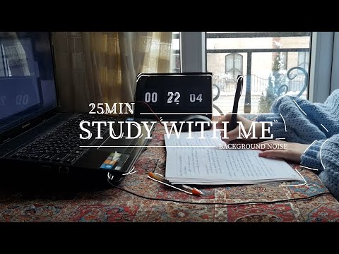 25-MINUTE STUDY WITH ME | SNOW DAY ❄️ 🎄| NO MUSIC | Real time / Writing sound