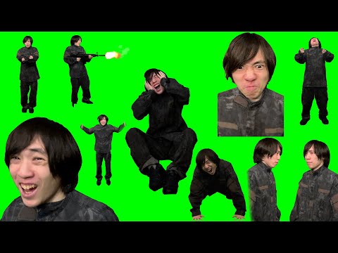 Cat meme but human【Green screen】