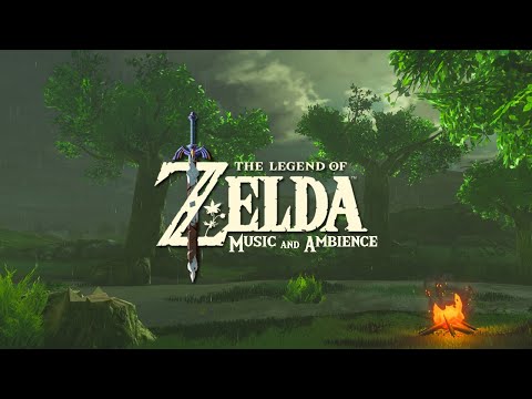 a place to rest... (video game zelda music, campfire & wind)