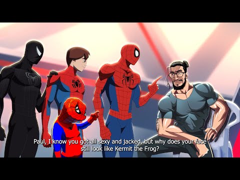 Spectacular Spiderman and Spooderman and Spider Society and Bully Maguire Reacts to Gigachad Paul