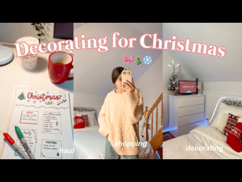 DECORATING FOR CHRISTMAS / dekorowanie pokoju, zakupy, haul🎄🎀