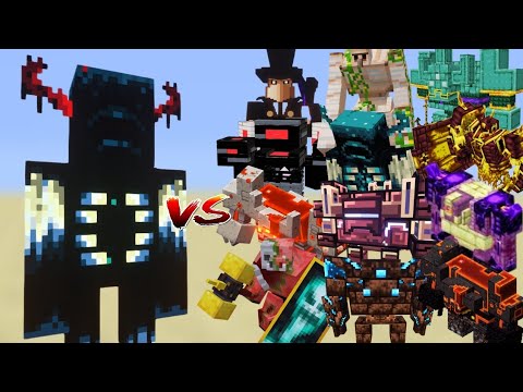 Minecraft Bosses vs Netherite Warden – Ultimate Battle!