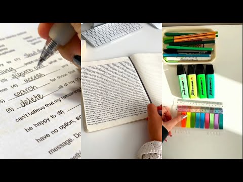 🤓👩‍🎓Study with me ASMR | Stationary Haul | Writing 📝 Notes ASMR | TikTok Compilations