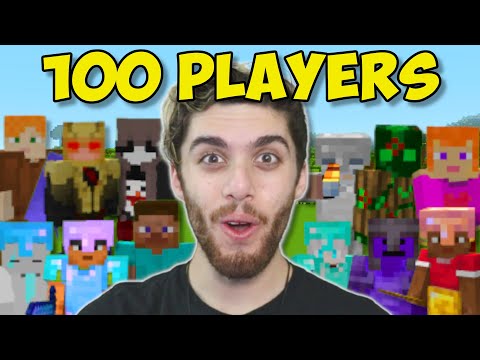 I Made 100 Players BUILD Me A CITY In Minecraft