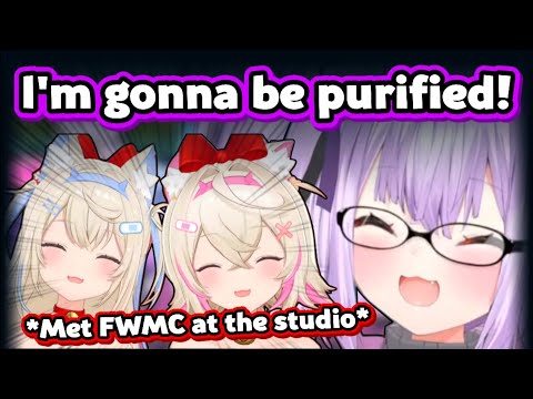 Okayu Met FuwaMoco At The Studio And Was Purified by Their Cuteness【Hololive】