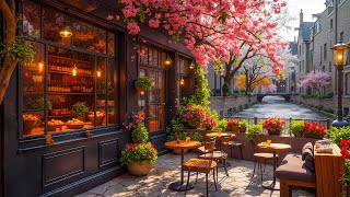 Dreamy Spring Days in Riverside Coffee Porch Ambience  🌺 Morning Tranquill Jazz For Stress Relief