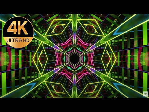 4 hour 4k VJ loop Flashing Metallic Multi color Mind Relaxing Visual background Video, screensaver