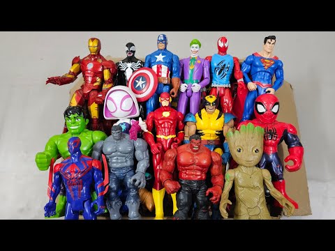 SPIDERMAN VS IRONMAN VS CAPTAIN AMERICA VS HULK VS THANOS VS BATMAN SUPERHERO AVENGERS UNBOXING