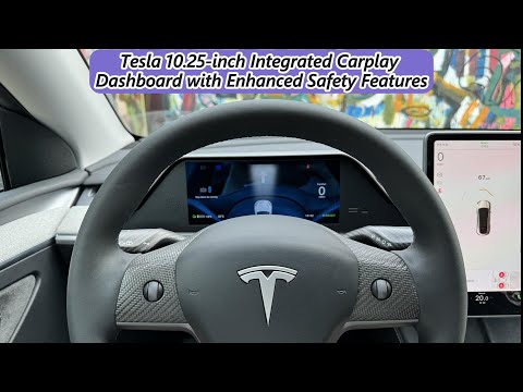 New Tesla 10.25 - Integrated Display with Built-In Air Vent & Apple CarPlay Upgrade! #tesla #modely