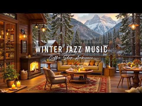 Warm Winter Morning Jazz at Cozy Lakeside Porch Ambience ⛄ Smooth Jazz Background Music for Studying