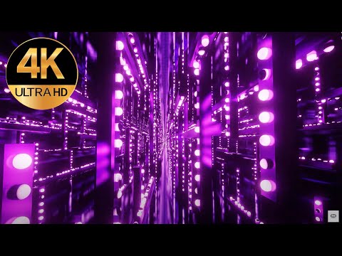 4 hour 4k VJ loop Flashing Led Lights Metallic Purple color Relaxing Abstract background Video neon