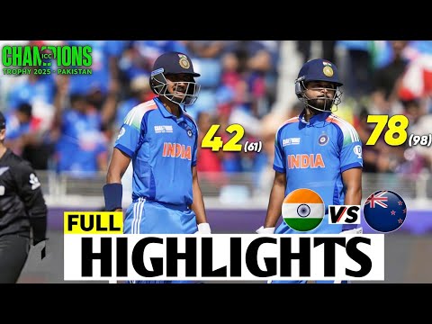 India vs New Zealand ICC Champions Trophy 2025 Match Highlights | IND vs NZ Highlights