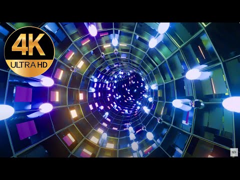 7 hour 4k Abstract Blue color Relaxing Party background Video tunnel, Meditation screensaver