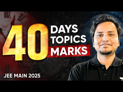 How to Score 40+ in JEE Main 2025 Maths ? | 40 Most Important Topics in 40 days...