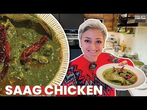 The best SAAG CHICKEN - delicious spinach chicken curry!