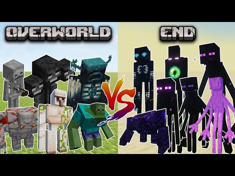 OVERWORLD vs END - Minecraft Mob Battle