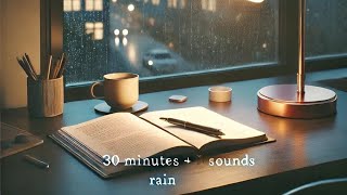 Study with Me Anime Background| 30-Minute Session with Relaxing Rain Sounds for Focus