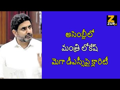 Minister Lokesh provides clarity on Mega DSC in the Assembly | Nara Lokesh | Chadrababu | Zup Tv