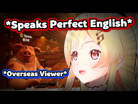 Kanade Meets an Overseas Viewer and Starts Speaking Perfect English【Hololive】